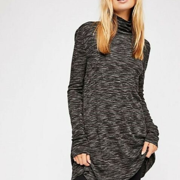Free People Tops - Free People Black Stone Cold Turtle Neck Top - NEW